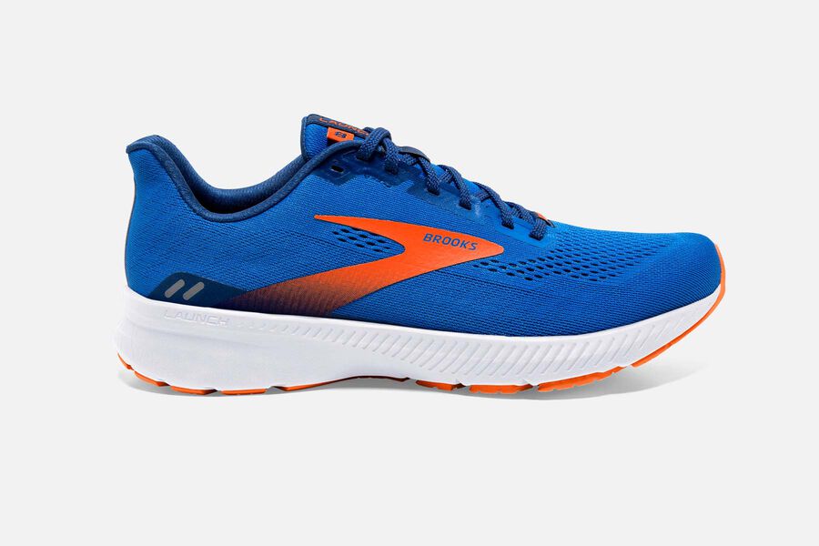 Launch 8 Road Brooks Running Shoes NZ Mens - Blue/Orange - GKFBOV-721